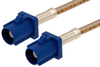 Blue FAKRA Plug to FAKRA Plug Cable 48 Inch Length Using RG316 Coax - PE38755C-48 - Pasternack