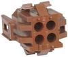 Connector, Soft Shell; 250 V; 9 A (Max.); 4; Nylon; Brick Red; Matrix; Plug - 70083742 - Allied Electronics, Inc.
