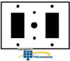 Leviton Smooth Plastic Ivory Wallplate - 80443 - TelephoneStuff.com