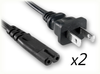 NEMA 1-15P to IEC-60320-C7 x 2 HOME // Power Cords // North American Power Cords // 2 Conductor Power Cords - 0416.096S - Quail Electronics