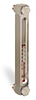 Aluminum Liquid Level Gage with Card Thermometer, 7” Centerline, Back Mount 1/2”-20 with Nuts - B3540-30700BB1W - Oil-Rite Corp.