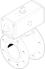 Ball valve actuator unit -- VZBC-100-FF-16-22-F0710-V4V4T-PP240-R-90-C - Image