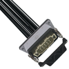 Pre-wired Male Rectangular Receptacles, 10 Pole, Single Latch, 14 awg, 0.3M - IRCL-10NM-140-003 - Mencom Corporation
