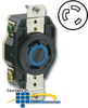Leviton 30 AMP, 250V, Single Flush Receptacle with.. - 2620 - TelephoneStuff.com