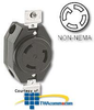 Leviton 30 Amp Flush Mount Locking Receptacle - Industrial.. -- 3430 - Image
