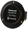 Honeywell Quartz Plus dc Hour Meter, round opening, three screw flange mounting with deluxe black bezel, 0.25 bent blade termination, 10K hours, 12 Vdc to 60 Vdc operating voltage, faceplate: satin bl - 85319 - Honeywell Sensing & IoT