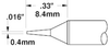 Metcal Smartheat Soldering Cartridge STTC-122-PK - Conical Tip - 0.33 in Tip Length - 0.016 in Tip Width - METCAL STTC-122-PK - R. S. Hughes Company, Inc.