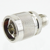 N Male (plug) to TNC Female (Jack) Adapter, Nickel plated Brass body, 1.35 VSWR -- SM4155 - Image
