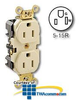 Leviton Wide Body Duplex Receptacle - 5262 - TelephoneStuff.com