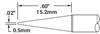 Metcal Smartheat Soldering Cartridge STTC-043 - Conical Tip - 0.6 in Tip Length - 0.02 in Tip Width - STTC-043 - R. S. Hughes Company, Inc.