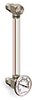 Nylon Liquid Level Gage with Dial Thermometer, 7” Centerline, 3/8