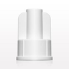 Large-Bore Male Cap, Non-Vented, White - 13057 - Qosina Corp.