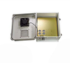 14x12x07 Fiberglass Reinf Polyester FRP Weatherproof Outdoor IP24 NEMA 3R Enclosure, 240 VAC MNT PLT, Mechanical Thermostat Fan Gray - TEF141207-20F - Transtector Systems, Inc.