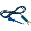 X100W Mini-Hook to 0.25″ Spade Lug Terminal, 22 AWG PVC Test Lead - 208W - E-Z-HOOK, a division of Tektest, Inc.