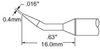 Metcal Smartheat Soldering Tip PHT-652327 - Conical Tip - 0.63 in Tip Length - 0.016 in Tip Width - PHT-652327 - R. S. Hughes Company, Inc.