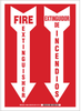 Brady B-401 High Impact Polystyrene Red Fire Equipment Sign - 10 in Width x 14 in Height - Language English / Spanish - TEXT: FIRE EXTINGUISHER / EXTINGUIDOR DE INCENDIOS - 38756 - 754476-38756 - R. S. Hughes Company, Inc.