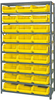 Open Shelving, 10Shelves, 27Bins, Yellow; Shelving Unit Type Quantum Storage - 44AC5676 - Newark, An Avnet Company