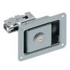 Rotary Push-to-Close Latch, Paddle Actuated, Two Stage, Key Locking, Rivet Thru Hole, Zinc Plate, Bright chromate - R4-82-842-10 - Southco