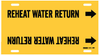 Brady B-915 Black on Yellow Plastic Strap-On Pipe Marker - 1 1/4 in Character Height - Printed Msg = REHEAT WATER RETURN - 94970 - 754473-94970 - R. S. Hughes Company, Inc.
