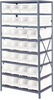 Open Shelving, 8Shelves, 28Bins, Clear; Shelving Unit Type Quantum Storage - 42AC9471 - Newark, An Avnet Company