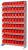 Sloped Rack, 8Shelves, 64Bins, Red; Shelving Unit Type Quantum Storage - 44AC6538 - Newark, An Avnet Company