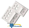 Leviton Angled 4-Port Wallplate with Two Angled Ports - 40807-B - TelephoneStuff.com