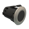 Point Coat Hook, Snap-in, Round Brushed Nickel Flange, Black Hook - MP-07-313-35-0 - Southco