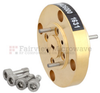 WR-10 Waveguide Bulkhead Adapter Using UG-387/U-Mod Round Cover Flange and Operating from 75 GHz to 110 GHz - FMWAD5000 - Fairview Microwave Inc.