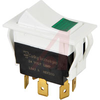 Switch, Rocker, Lighted, DOUBLE POLE, 0.250 TAB TerminalS, WGREEN LENS - 70132049 - Allied Electronics, Inc.