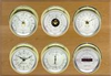 6 Instrument Weather Station - Weathermaster, Brass cases, Silver dials, Oak panel -  - Maximum Weather Instruments