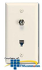Ideal Combo CATV/RJ-11, Almond Wall Plate, 100/box - 86-222 - TelephoneStuff.com
