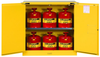 Justrite Sure-Grip EX 30 gal Yellow Hazardous Material Storage Cabinet - 43 in Width - 44 in Height - Floor Standing - 697841-12090 - 697841-12090 - R. S. Hughes Company, Inc.