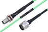 Temperature Conditioned TNC Female Bulkhead to N Male Low Loss Cable 8 Inch Length Using PE-P160LL Coax - PE3M0212-8 - Pasternack