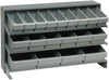 Sloped Bench Rack, 3Shelves, 19Bins, Gry; Shelving Unit Type Quantum Storage - 44AC6466 - Newark, An Avnet Company