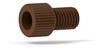 Super Flangeless™ Nut Short, PPS, 1/4-28 Flat-Bottom, for 1/16