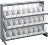 Sloped Bench Rack, 3Shelves, 24Bins, Clr; Shelving Unit Type Quantum Storage - 42AC5659 - Newark, An Avnet Company