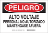 Brady B-401 Polystyrene Rectangle White Electrical Safety Sign - 14 in Width x 10 in Height - Language Spanish - 38731 - 754473-38731 - R. S. Hughes Company, Inc.