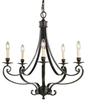 Light Single Tier Chandelier - F1929/5LBR - Murray Feiss Lighting
