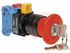 Switch,Emergency Stop,PUSHLOCK KEY RESET, 40MM MUSHROOM, 1NO-1NC - 70174990 - Allied Electronics, Inc.