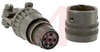connector,metal circ,str plug w/strain relief,cl f,sz10,6#20 solder socket,olive - 70011042 - Allied Electronics, Inc.