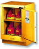 Justrite 15 gal Yellow Hazardous Material Storage Cabinet - 24 in Width - 35 3/4 in Height - Floor Standing - 697841-12048 - 697841-12048 - R. S. Hughes Company, Inc.