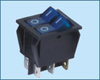 Double-poles Rocker Switch -- IRS-2101-1B ON-OFF - Image