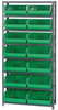 Open Shelving, 8Shelves, 21Bins, Green; Shelving Unit Type Quantum Storage - 44AC6706 - Newark, An Avnet Company