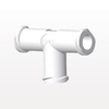 T Connector, All Female Luer Locks, White -- LFT30