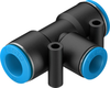 Push-in T-connector -- QST-12-10 - Image