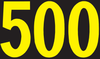 Brady B-997 Yellow on Black Rectangle Reflective Sheeting Conduit / Voltage Marker - 4 3/4 in Width - 2 7/8 in Height - Printed Text = 500 - 50020 - 754476-50020 - R. S. Hughes Company, Inc.