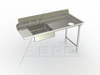 SDR Series, Stainless Steel NSF Listed Soiled Dishtable Straight Design - 3SD-R-48 - AERO Manufacturing Company