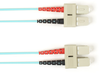 3m (9.8ft) SCSC Aqua OM2 MM Fiber Patch Cable INDR Zip LSZH - FOLZH50-003M-SCSC-AQ - Black Box