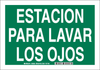 Brady B-555 Aluminum Rectangle Green Eyewash & Shower Sign - 10 in Width x 7 in Height - Language Spanish - TEXT: ESTACION PARA LAVAR LOS OJOS - 38282 - 754473-38282 - R. S. Hughes Company, Inc.