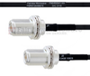 N Female Bulkhead to N Female Bulkhead MIL-DTL-17 Cable M17/84-RG223 Coax in 72 Inch - FMHR0041-72 - Fairview Microwave Inc.